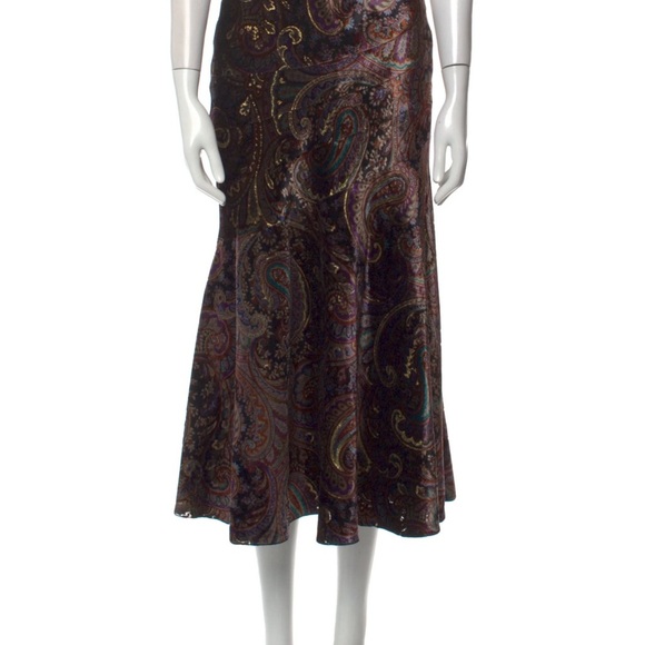 Ralph Lauren Black
Label
Paisley Print Midi Length..velvet - Picture 1 of 7